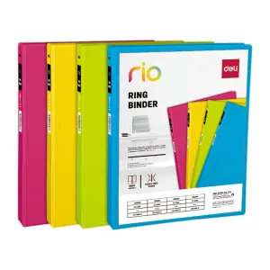 Deli Rio PP 1IN 2 D-Ring View Binder A4 4C