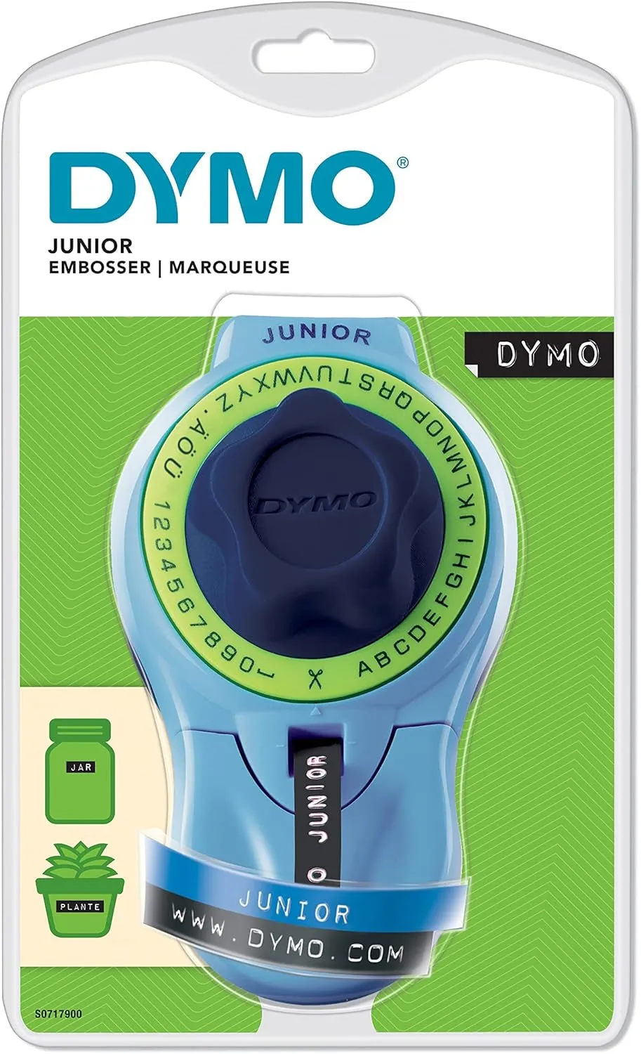Dymo Junior Home Embossing Label Maker | 42 Character Wheel with Large Knob | No Batteries Required