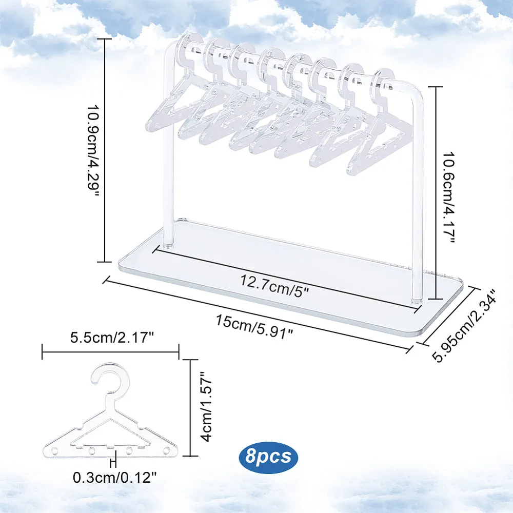 Earring Holder - Coat Hanger - Acrylic - Clear