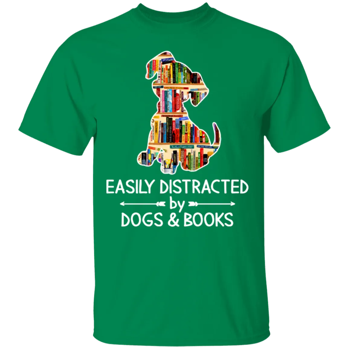 Easily distracted by dogs and books shirt