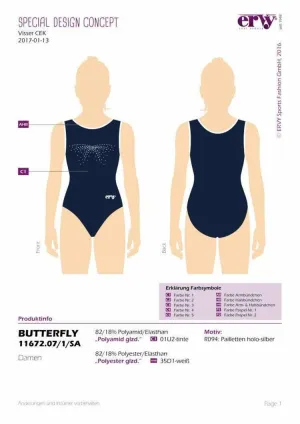 ERVY Turnpakje Butterfly Tinte