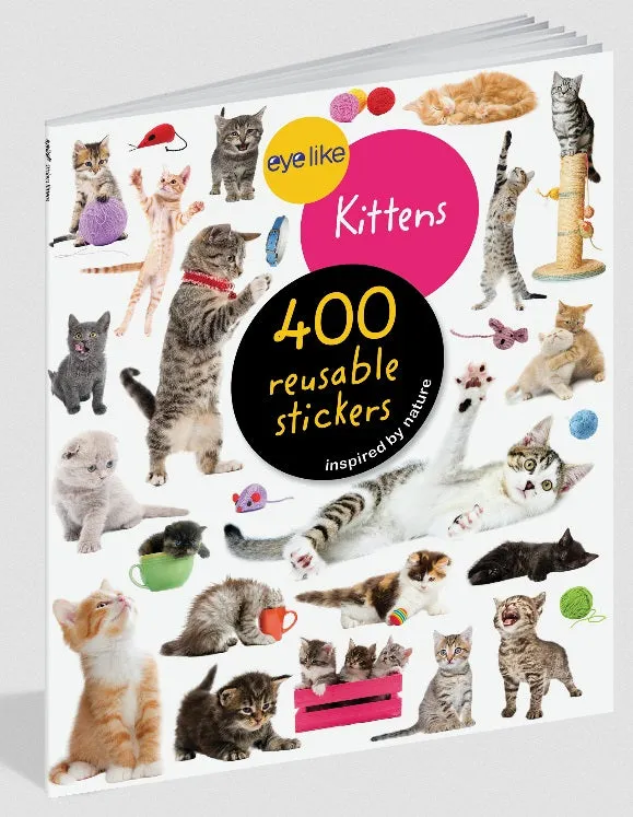 Eyelike Kittens Reusable Stickers