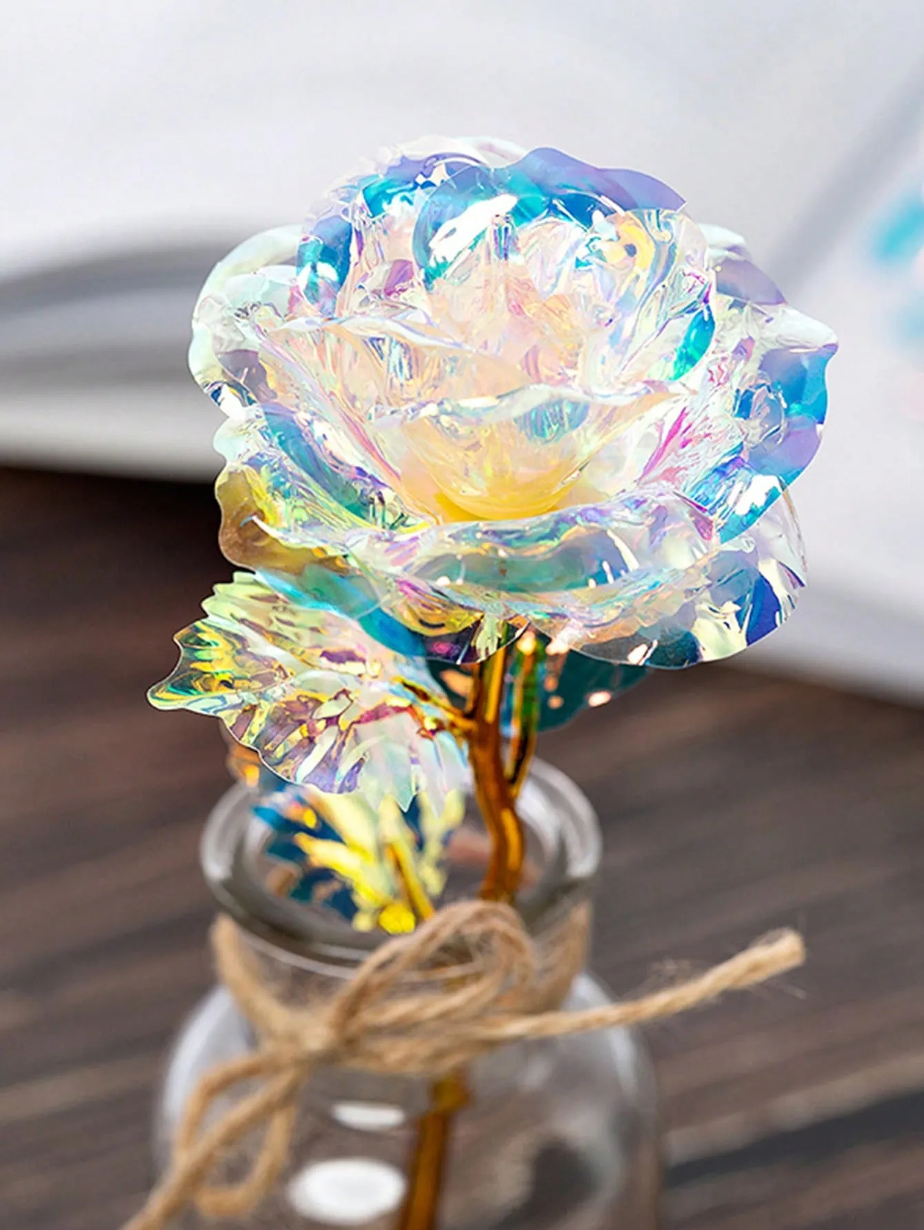 Faux anemone flower|Holographic Faux Flower