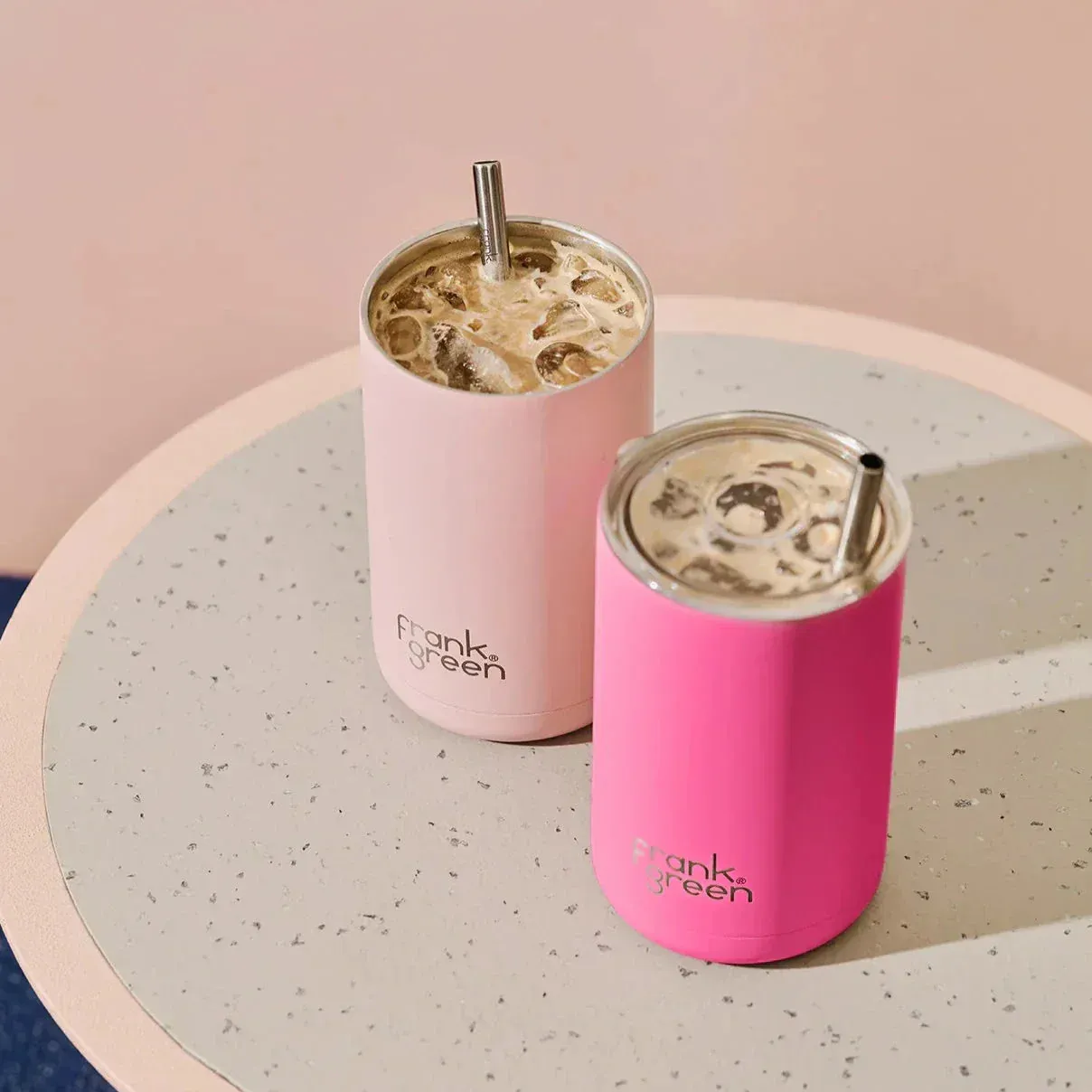 Frank Green Iced Coffee Cup with Straw - Blushed