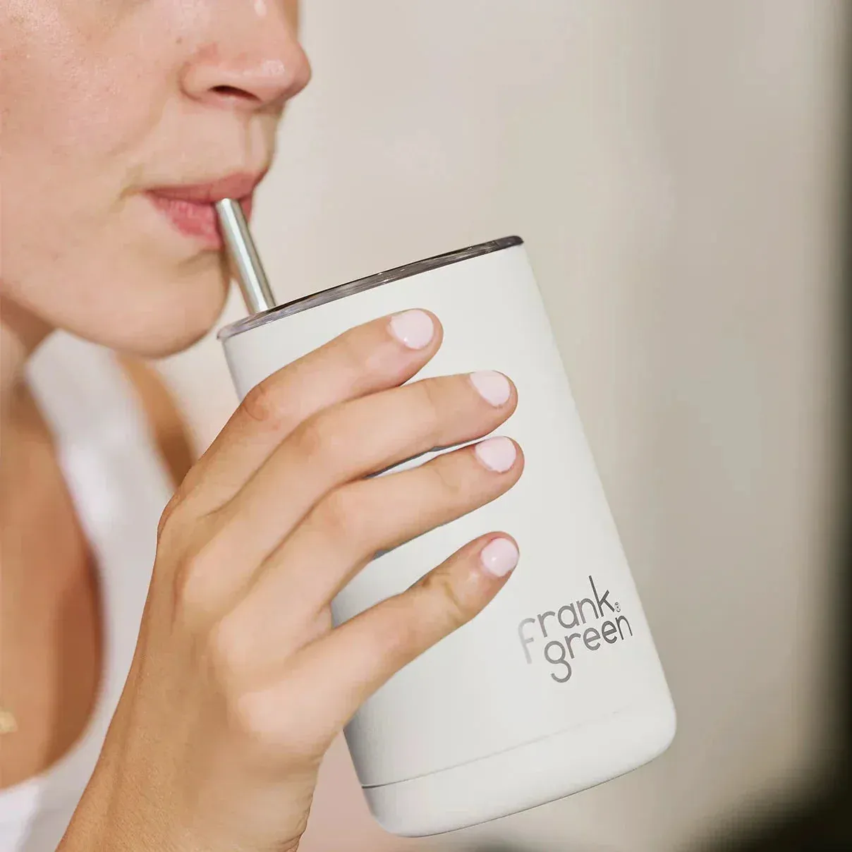 Frank Green Iced Coffee Cup with Straw - Blushed