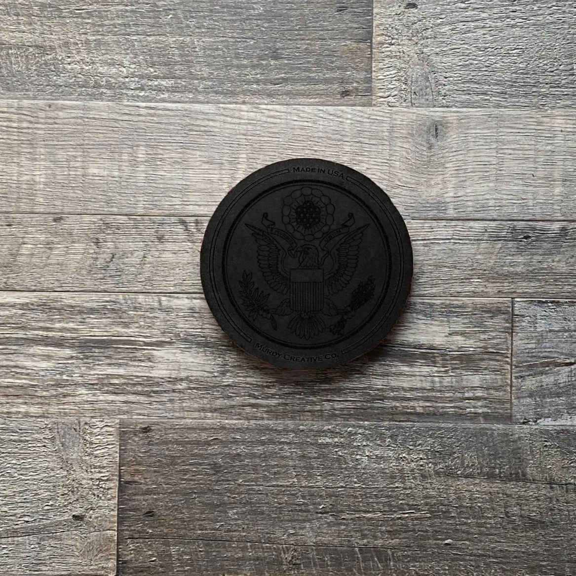 Great Seal Leather 4 Coaster Set