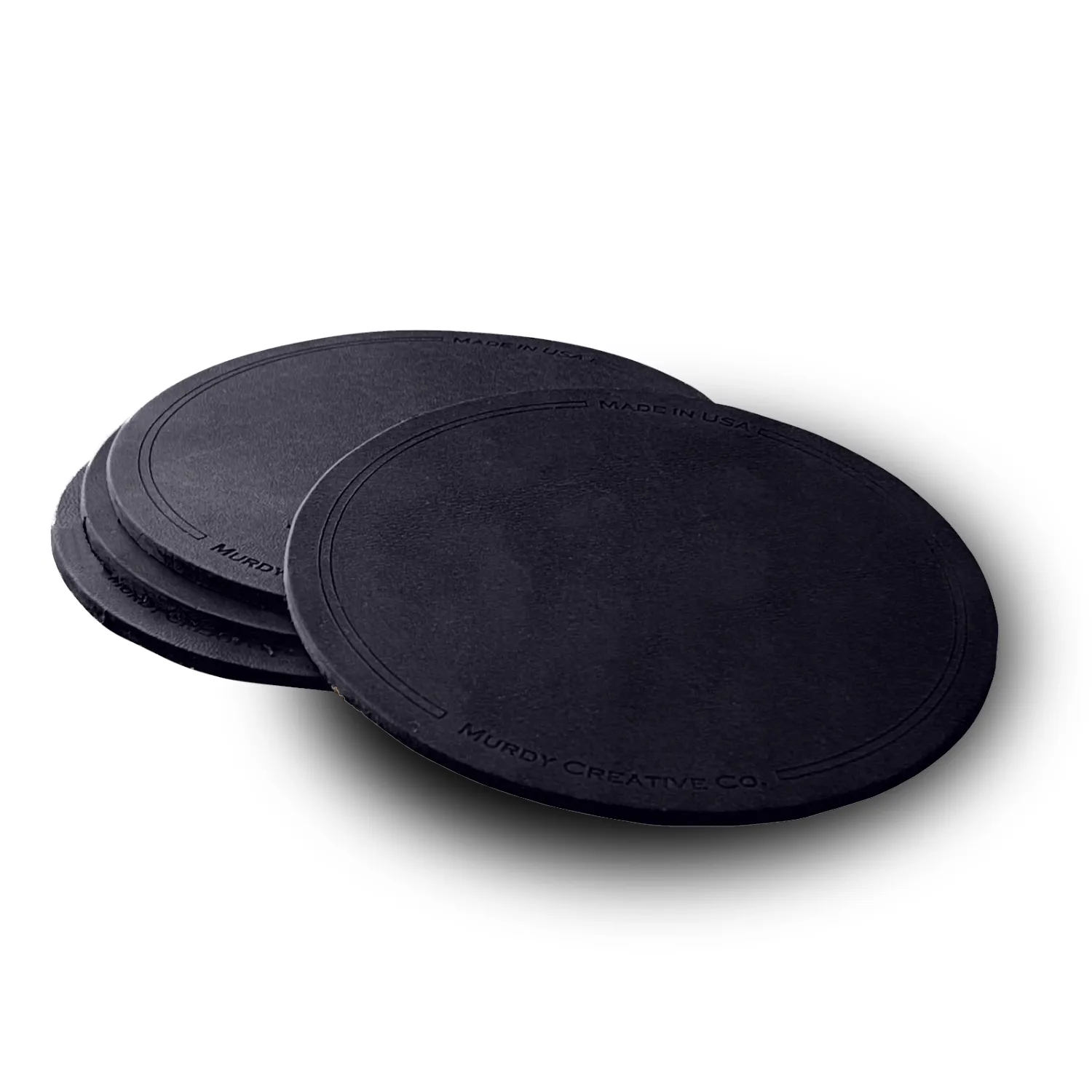 Great Seal Leather 4 Coaster Set