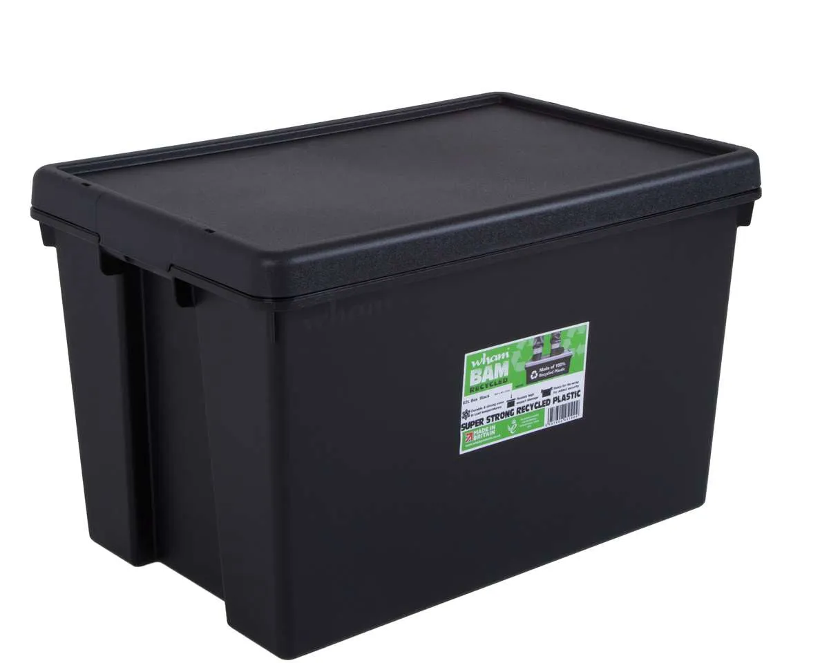 Heavy Duty Shelving Unit 1800mm H x 1800mm W x 600mm D | With 12 of 62Ltr WHAM BAM Storage Boxes