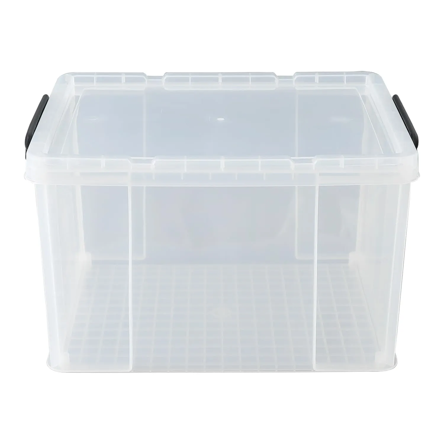 Kuber Industries Pack of 5 Transparent Storage Box | Storage Box with Lid and Double Side Handles | Stackable Large Plastic Storage Containers | YN8855 | Transparent