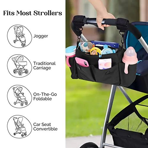 Luxury Little Stroller Organizer With Cup Holder and Water resistant Baby Bob