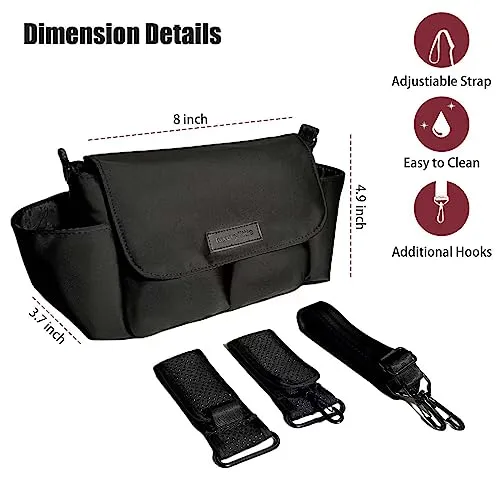 Luxury Little Stroller Organizer With Cup Holder and Water resistant Baby Bob