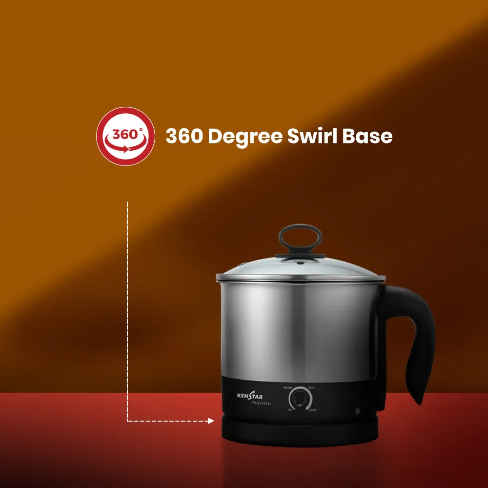 Maestro 1.2 Litre 600W, Electric Kettle with Cordless Functionality