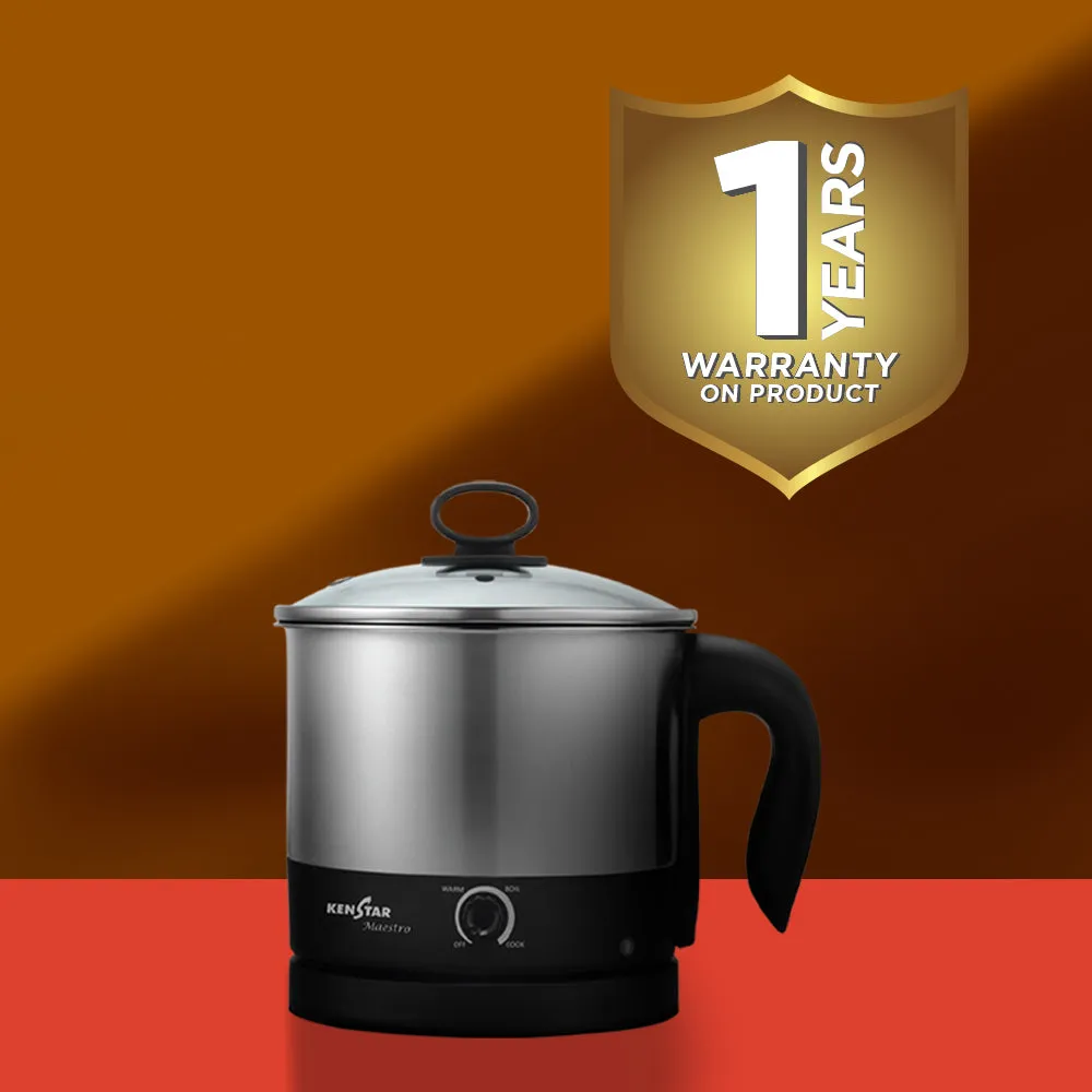 Maestro 1.2 Litre 600W, Electric Kettle with Cordless Functionality