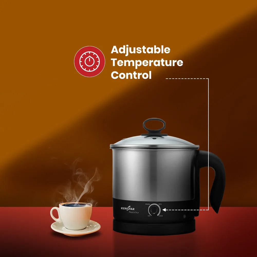 Maestro 1.2 Litre 600W, Electric Kettle with Cordless Functionality