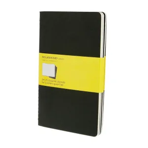 Moleskine Large Grid Cahier Journals 3pk - Black