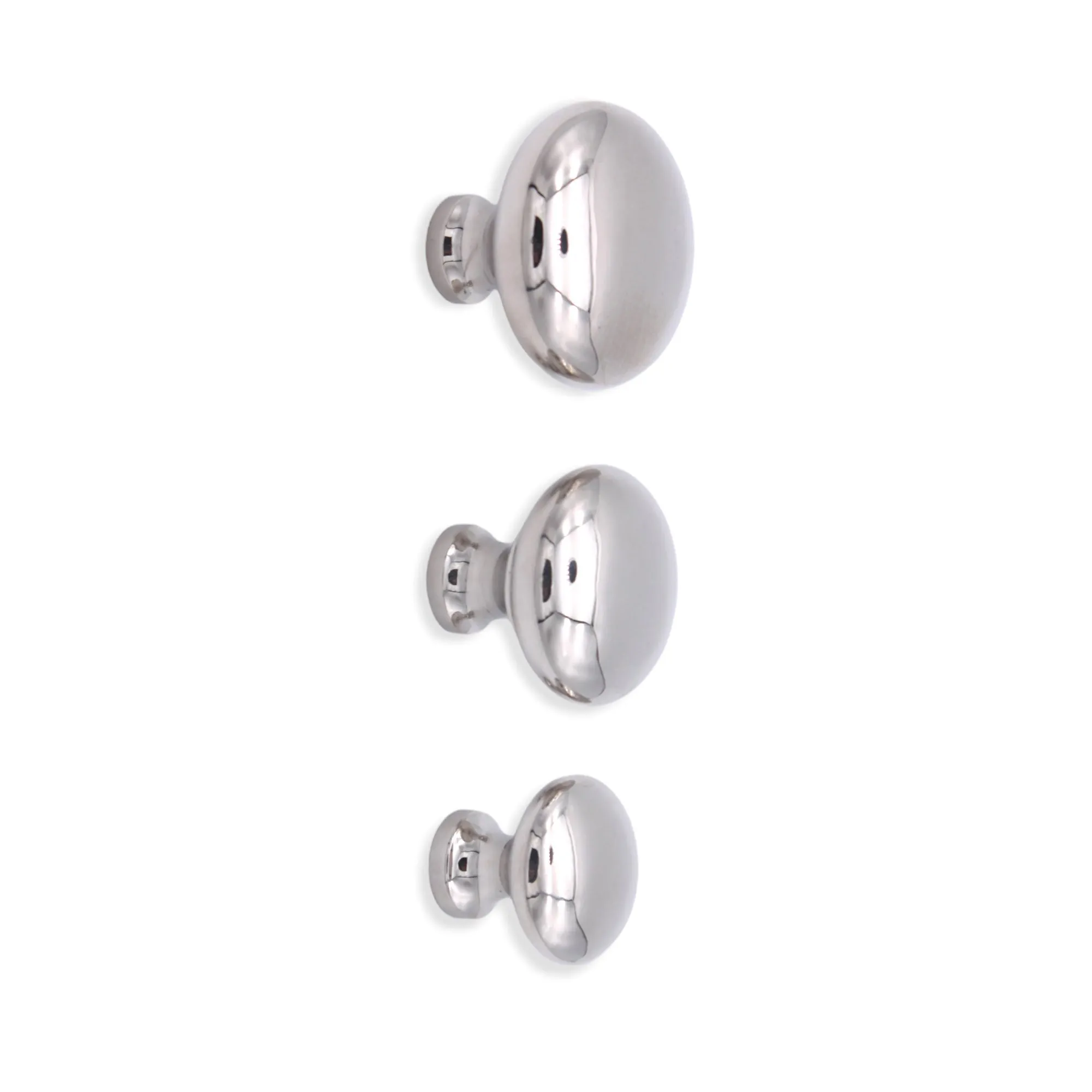 Mushroom 25mm Cupboard Knob Polished Nickel