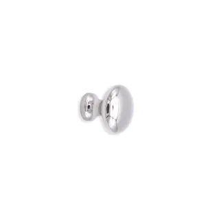 Mushroom 25mm Cupboard Knob Polished Nickel