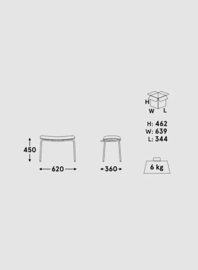 New School Lounge Upholstered Footrest (Customizable)