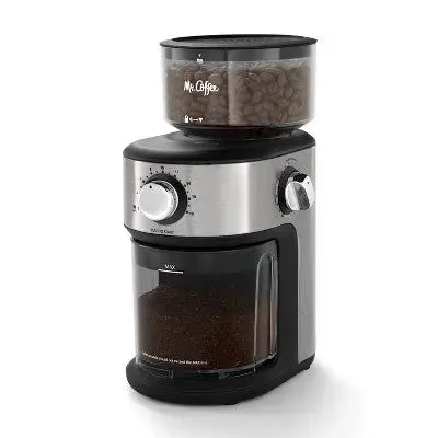 Open Box - Mr. Coffee Café Grind 18-Cup Automatic Burr Mill Grinder - Stainless Steel