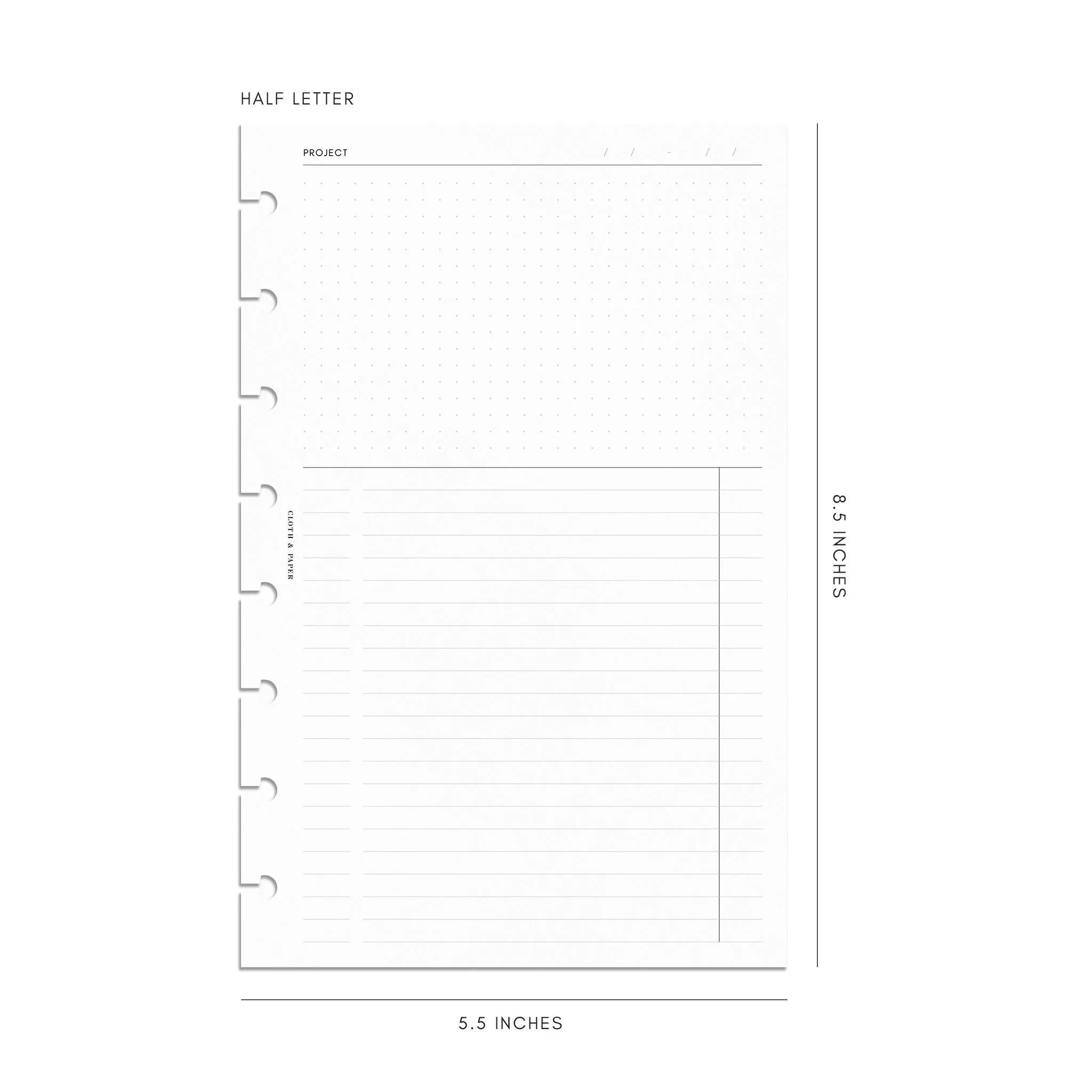 Project Management Inserts | Refreshed Layout