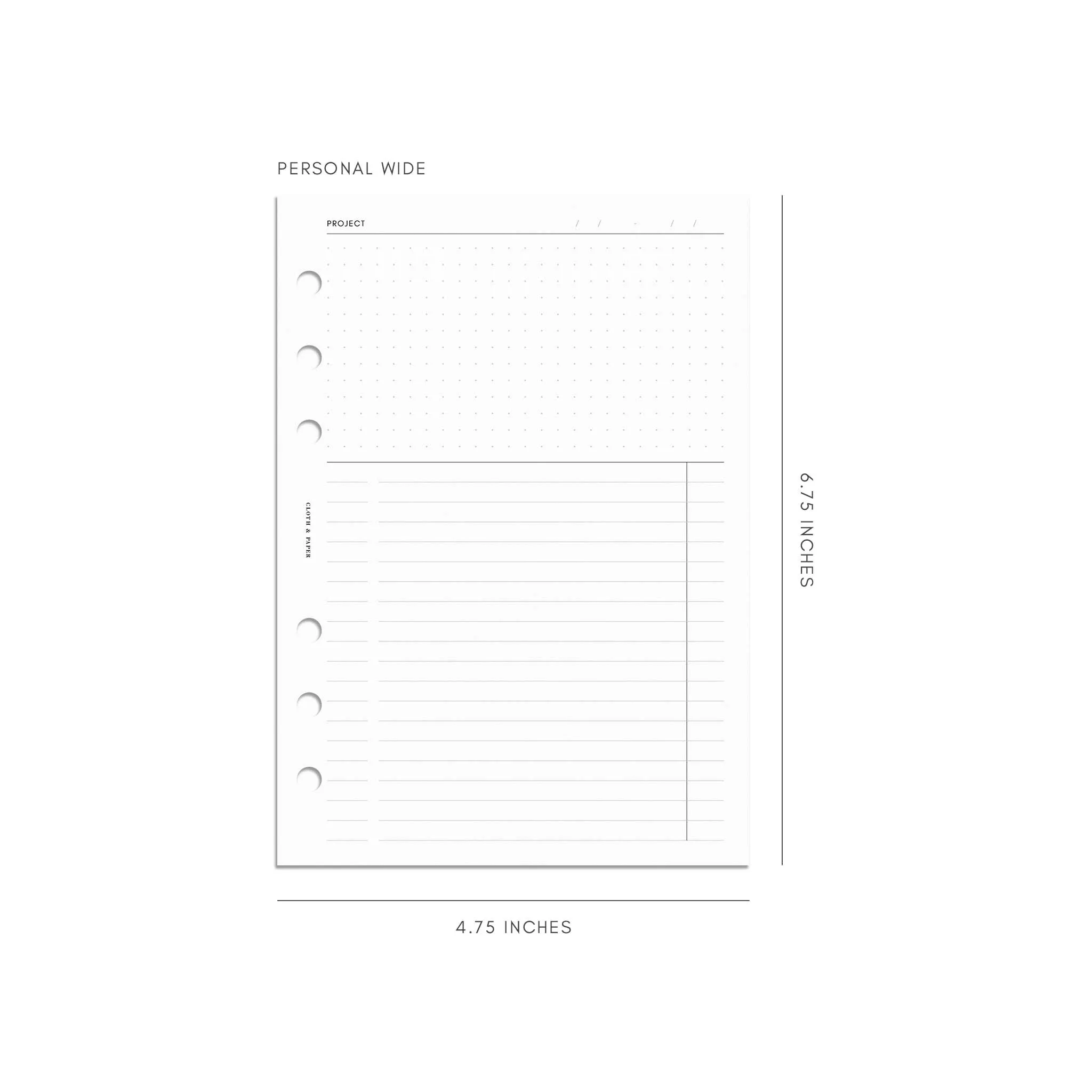 Project Management Inserts | Refreshed Layout