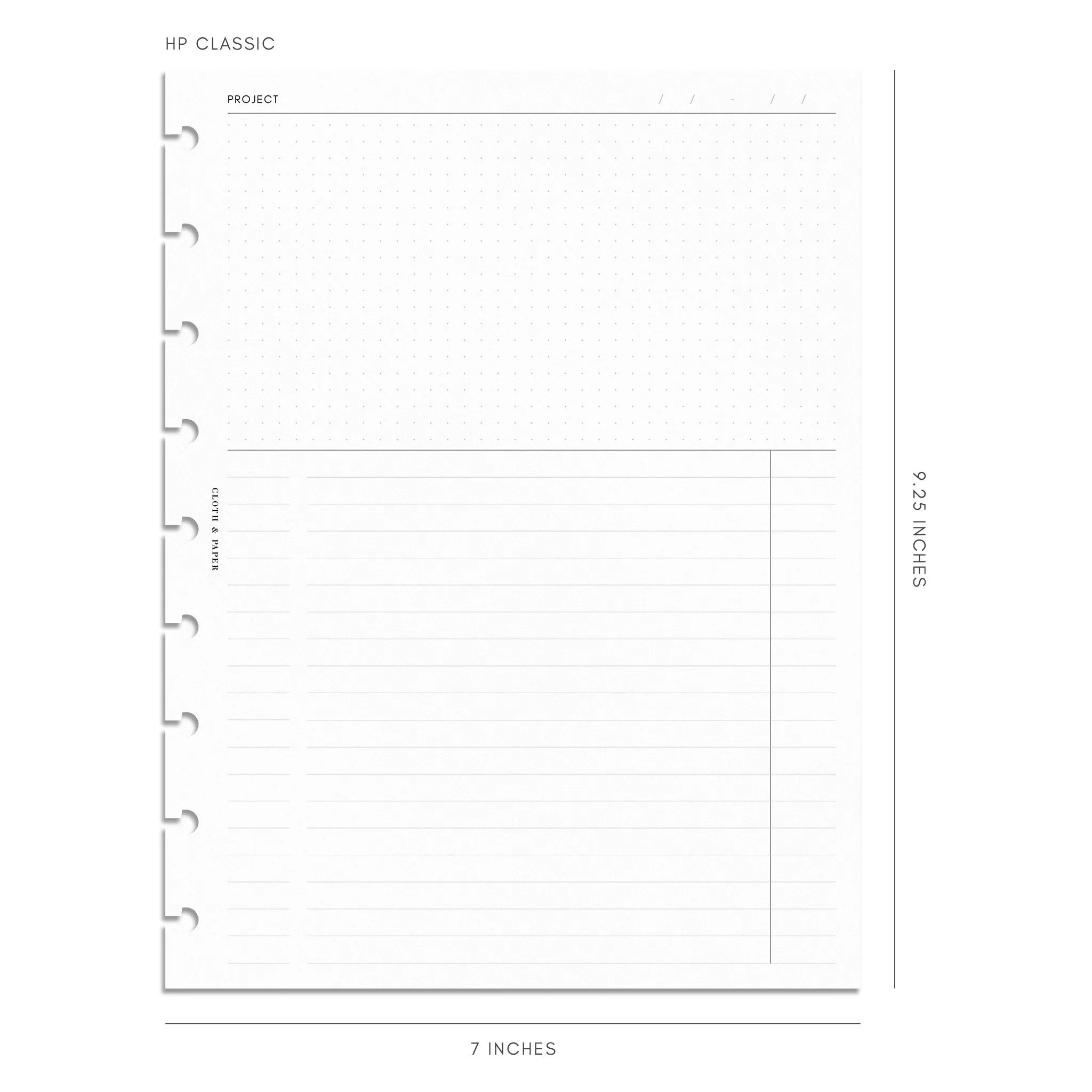 Project Management Inserts | Refreshed Layout