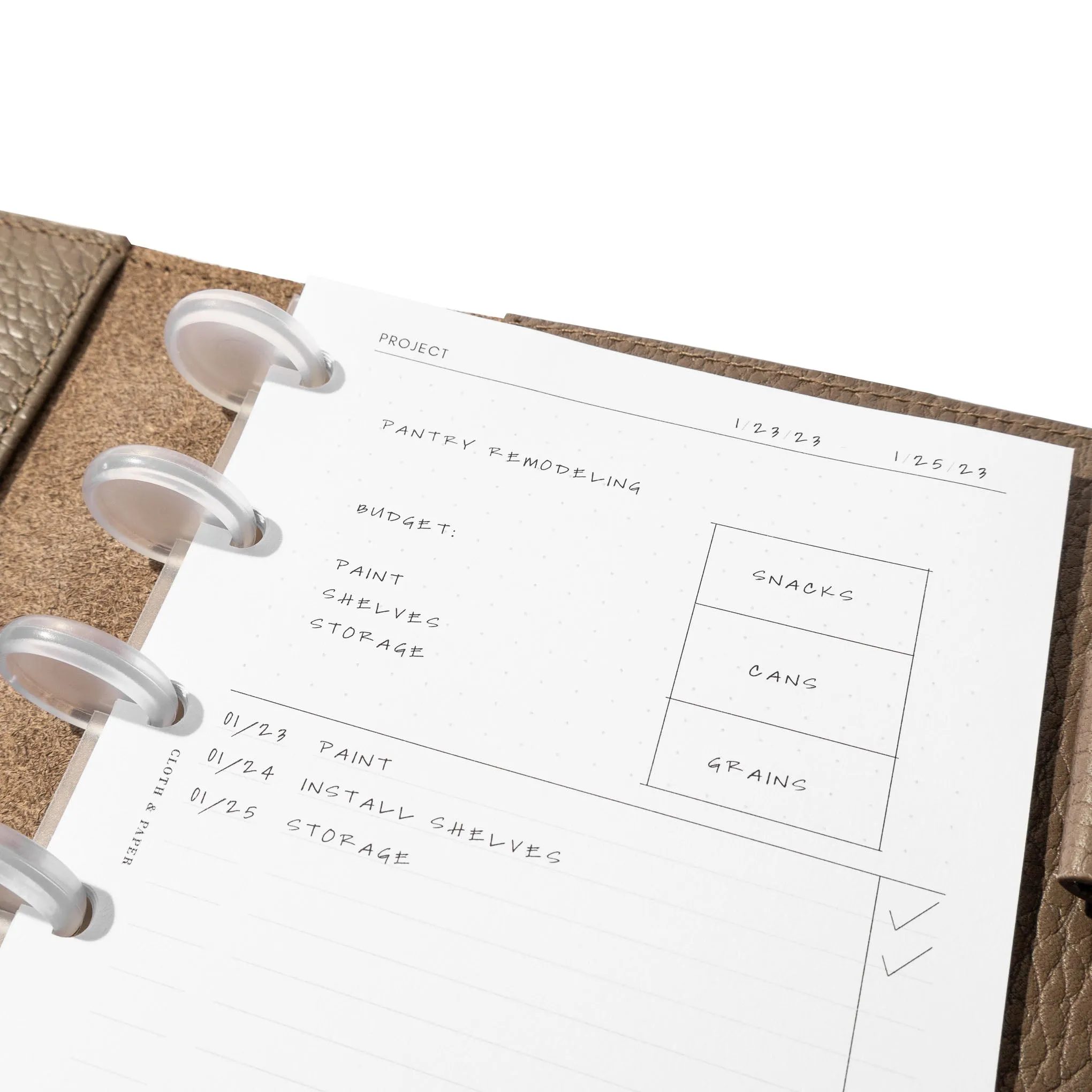 Project Management Inserts | Refreshed Layout