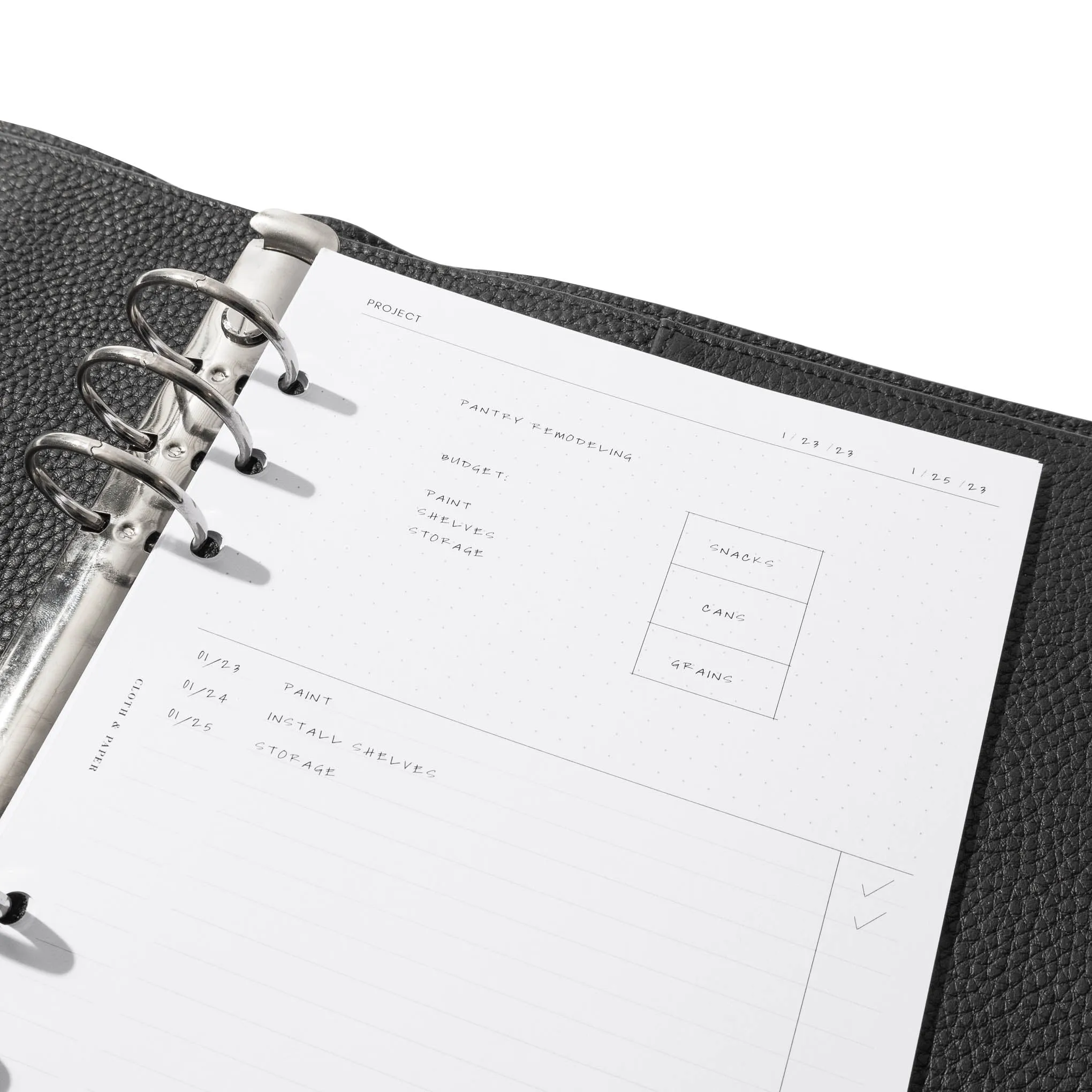 Project Management Inserts | Refreshed Layout