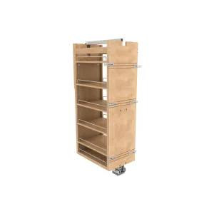 Rev-A-Shelf / 448-TPF51-14-1 / Wood Tall Cabinet Pullout Pantry Organizer w/ Soft-Close