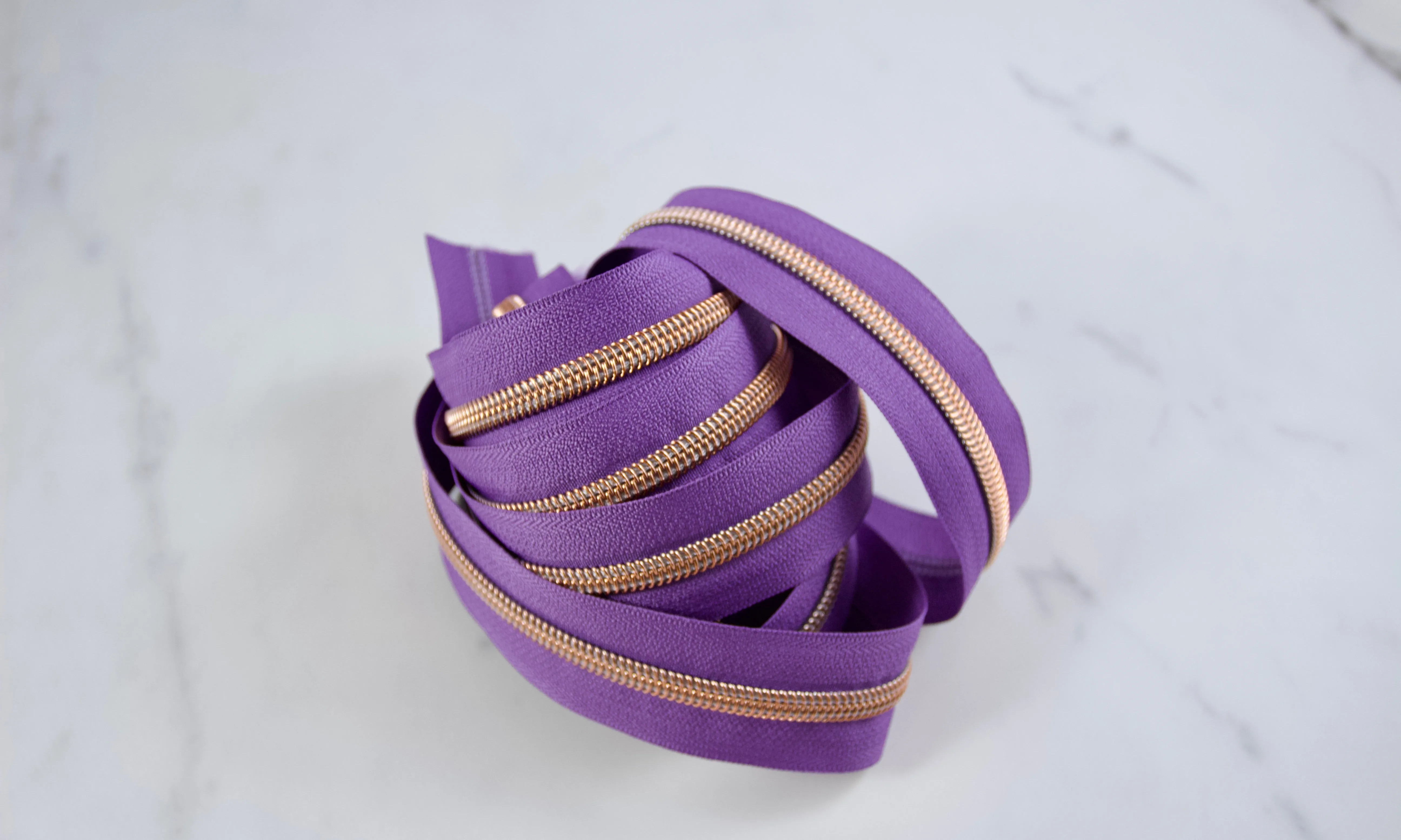 Rose Gold #5 Zipper tape | 2 yards | Various colors