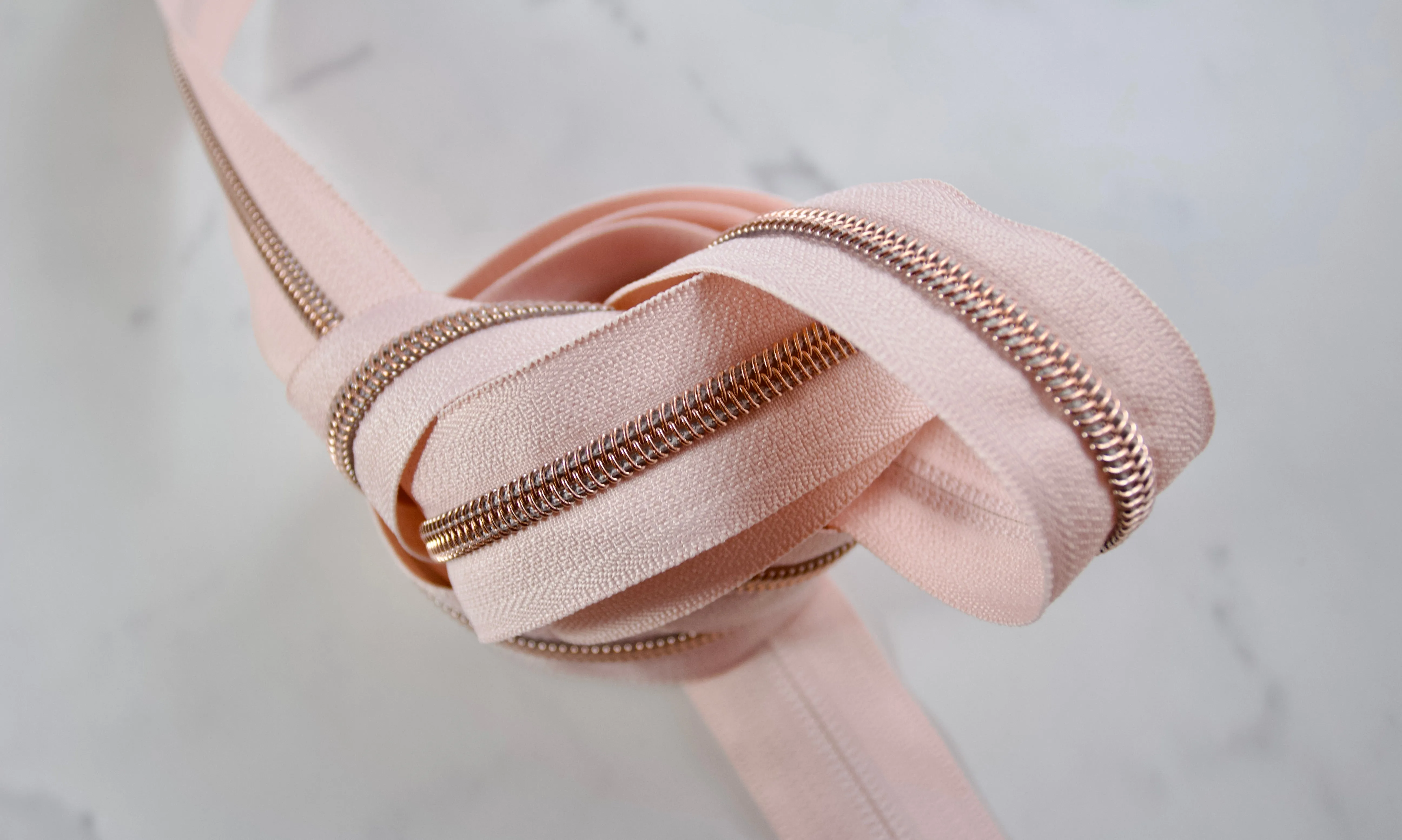 Rose Gold #5 Zipper tape | 2 yards | Various colors