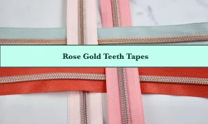 Rose Gold #5 Zipper tape | 2 yards | Various colors