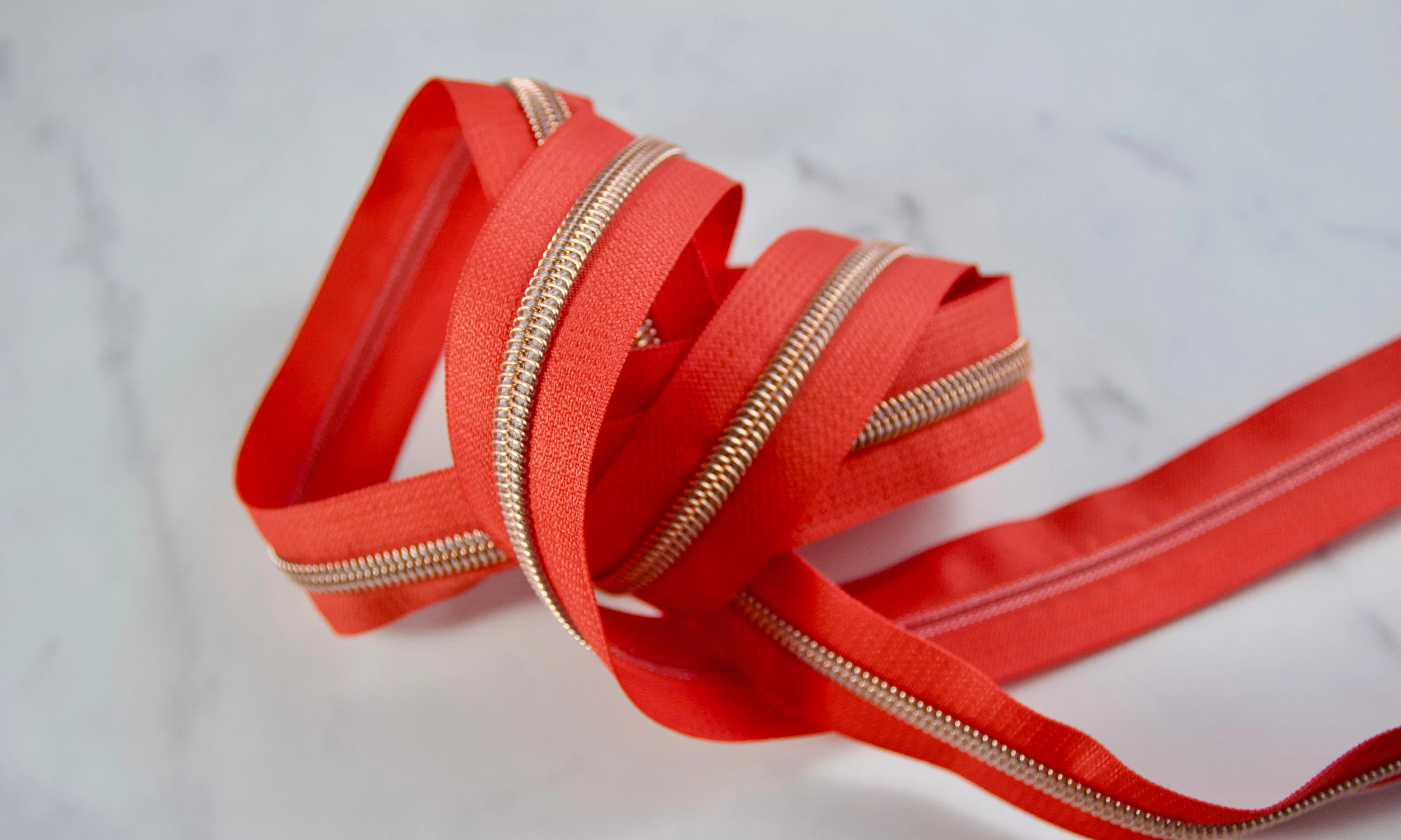 Rose Gold #5 Zipper tape | 2 yards | Various colors