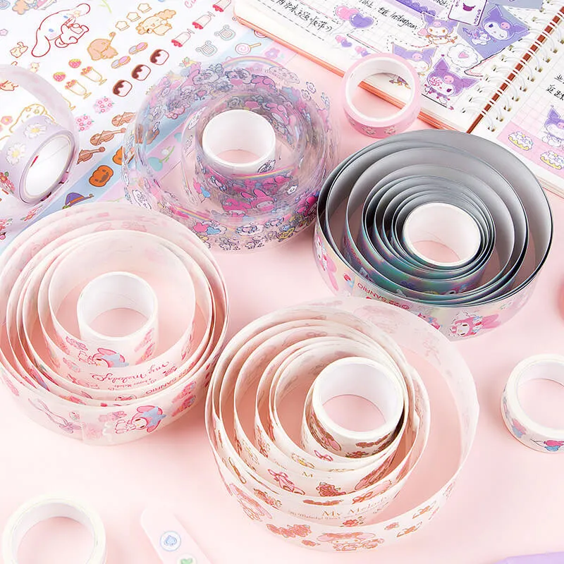 Sanrio Aesthetic 8 Rolls Pack Journal Washi Tapes