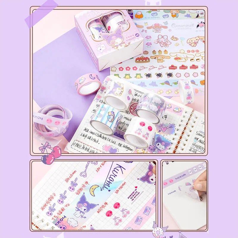 Sanrio Aesthetic 8 Rolls Pack Journal Washi Tapes