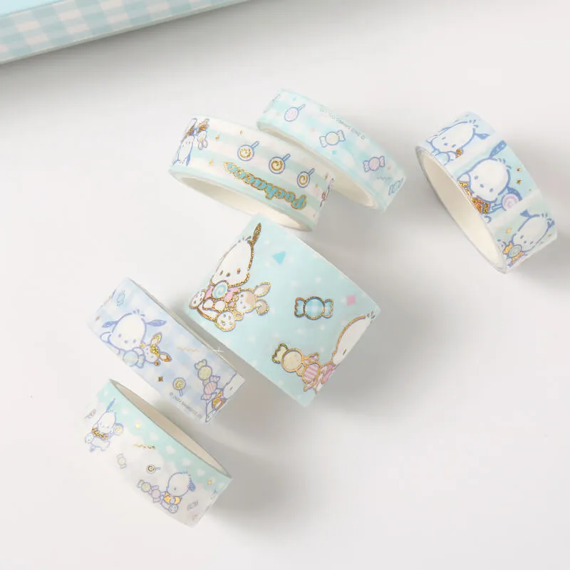 Sanrio Journal Gift Set 6 Rolls Washi Tapes & 8 Sheets Stickers