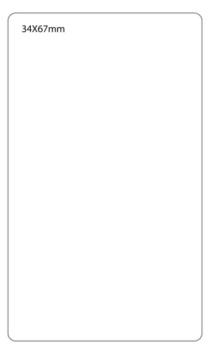 SELF ADHESIVE OFFICE LABEL-34X67mm