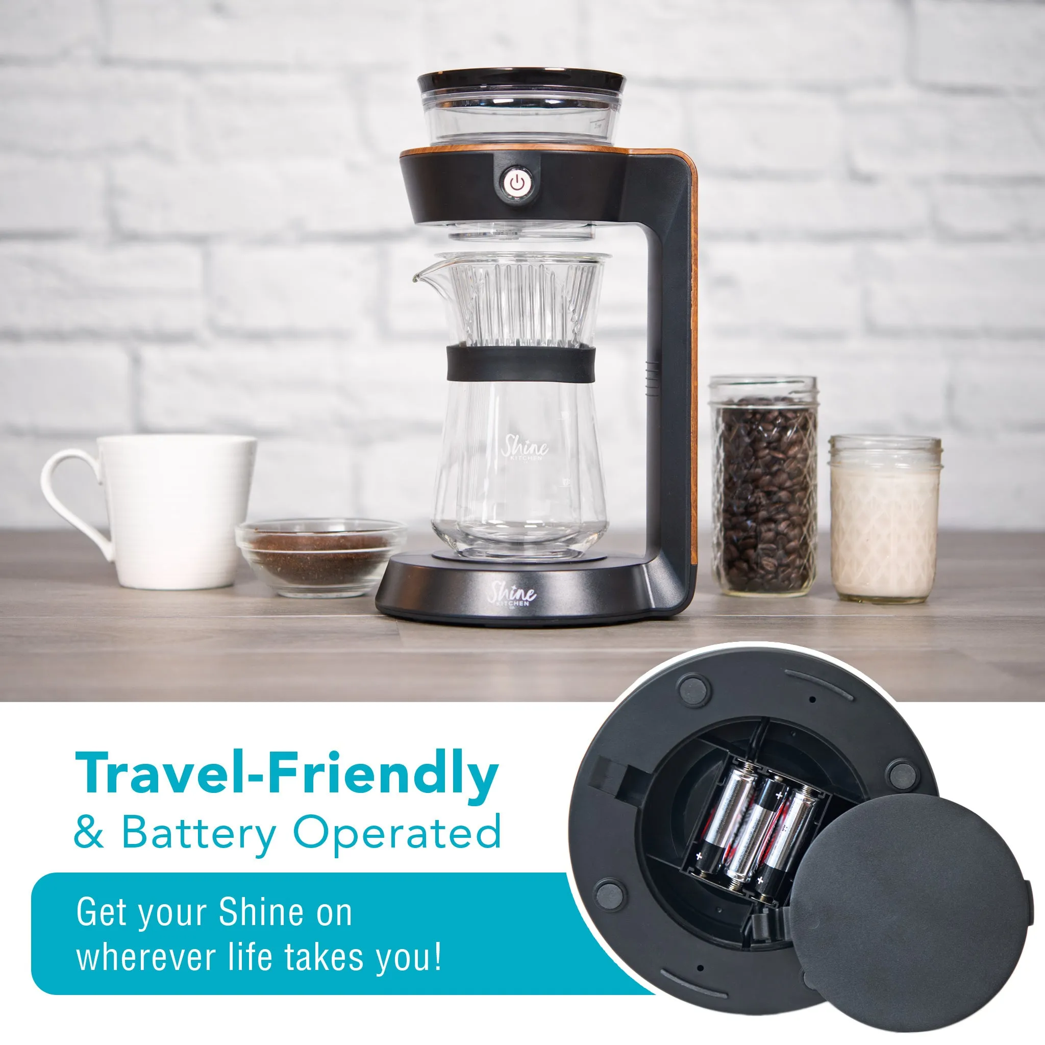 Shine Kitchen Co.® Autopour Automatic Pour Over Coffee Machine
