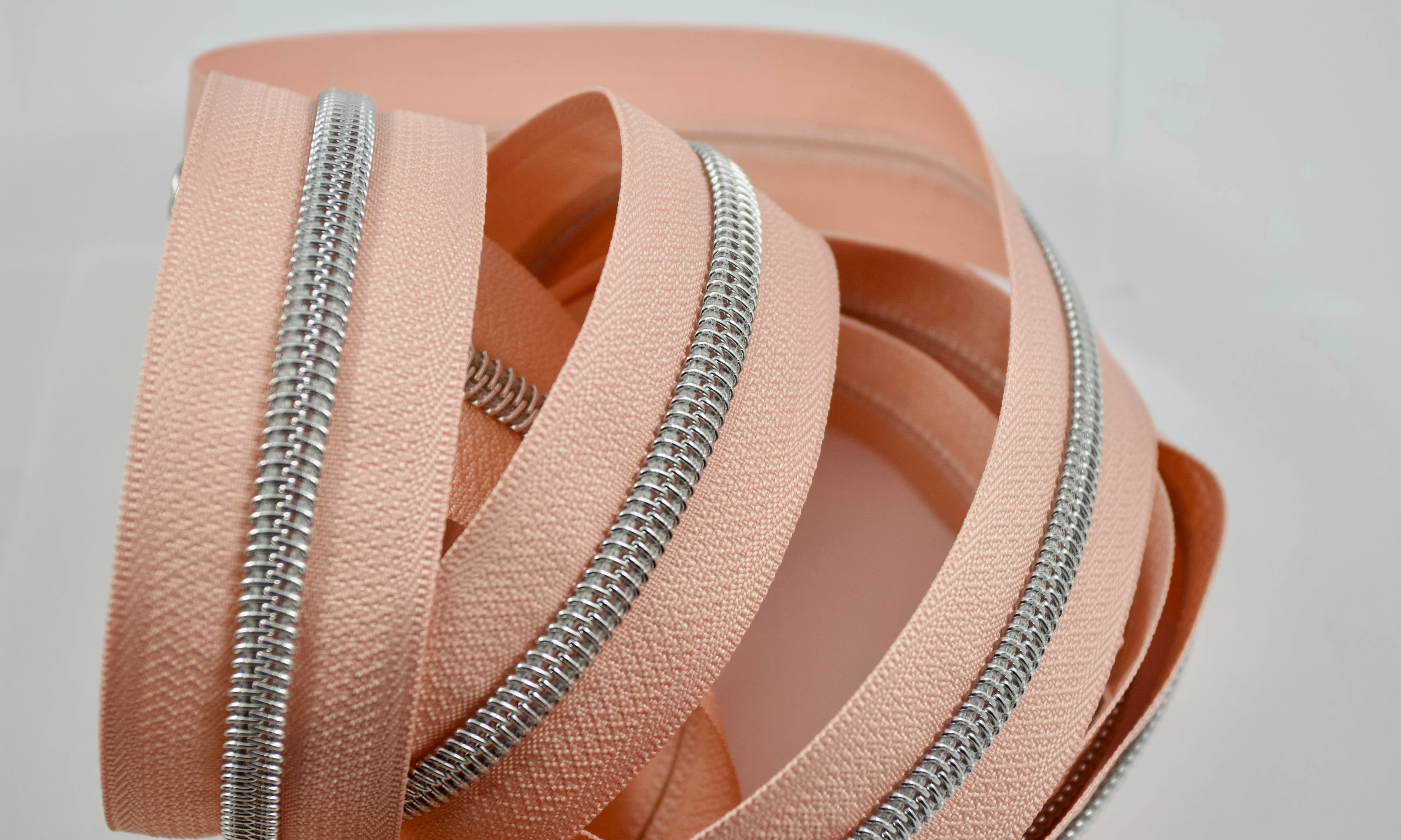 Silver #5 Zipper tape | 2 yards | Various colors