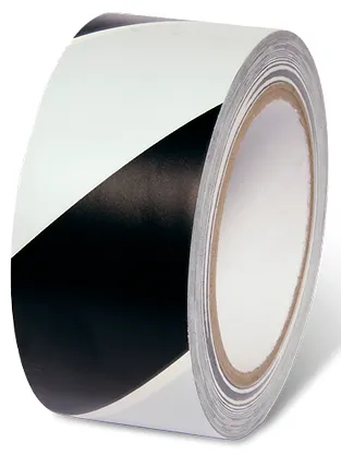 Tape Black & White Hazard - 2" X 108' - Conformable