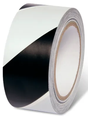 Tape Black & White Hazard - 2" X 108' - Conformable