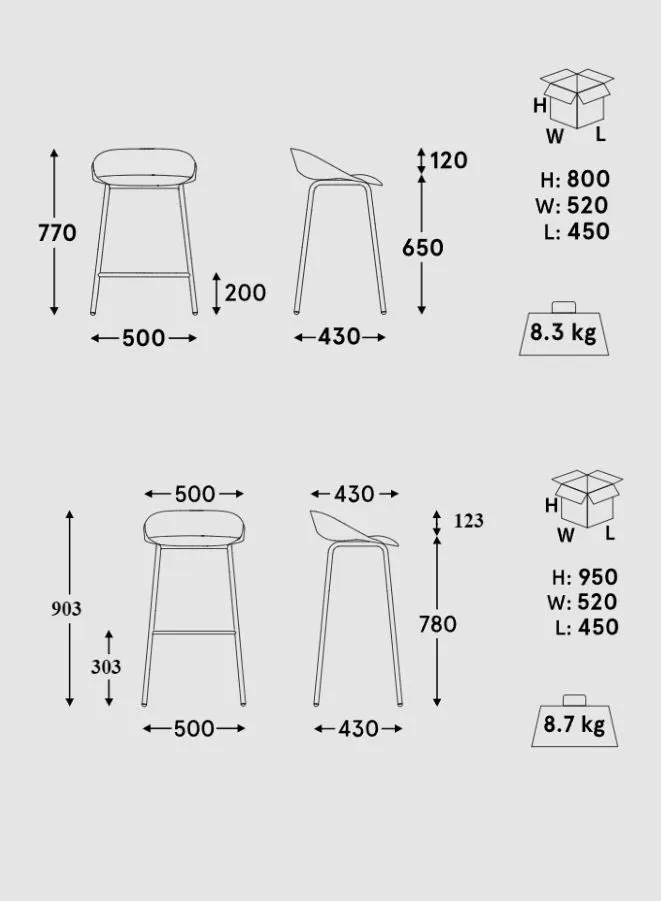 Team High Stool - Premium Upholstered Seating (Customizable)
