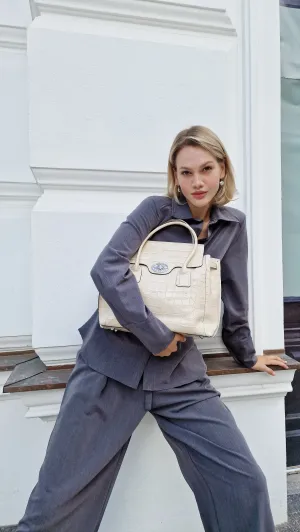 TOTE PARMA NUDE CROCCO