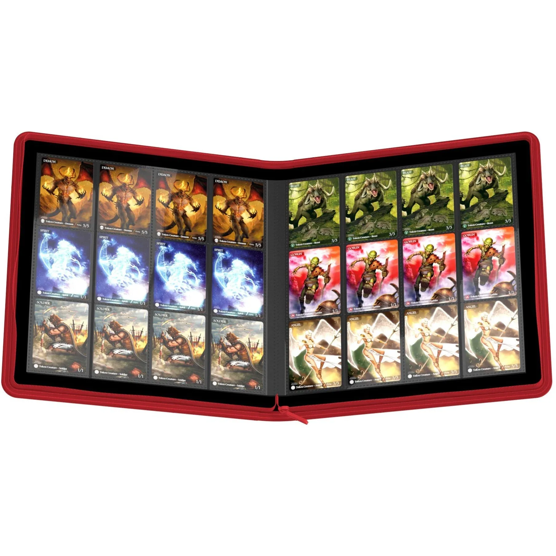 Ultimate Guard - 24 Pocket QuadRow ZipFolio XenoSkin/Red