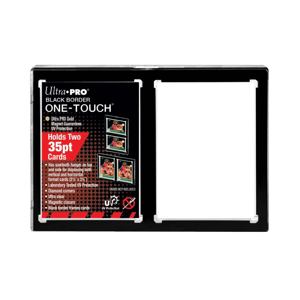 ULTRA PRO ONE TOUCH - 2-card Black Border Magnetic Closure