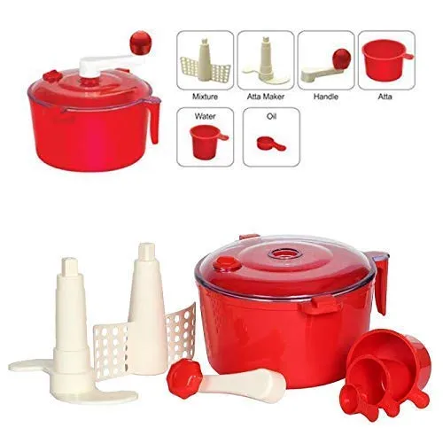 VIDORA 3 in 1 Atta Kneader with Beater, Atta Maker, Dough Maker Machine for Kitchen (Multicolor)