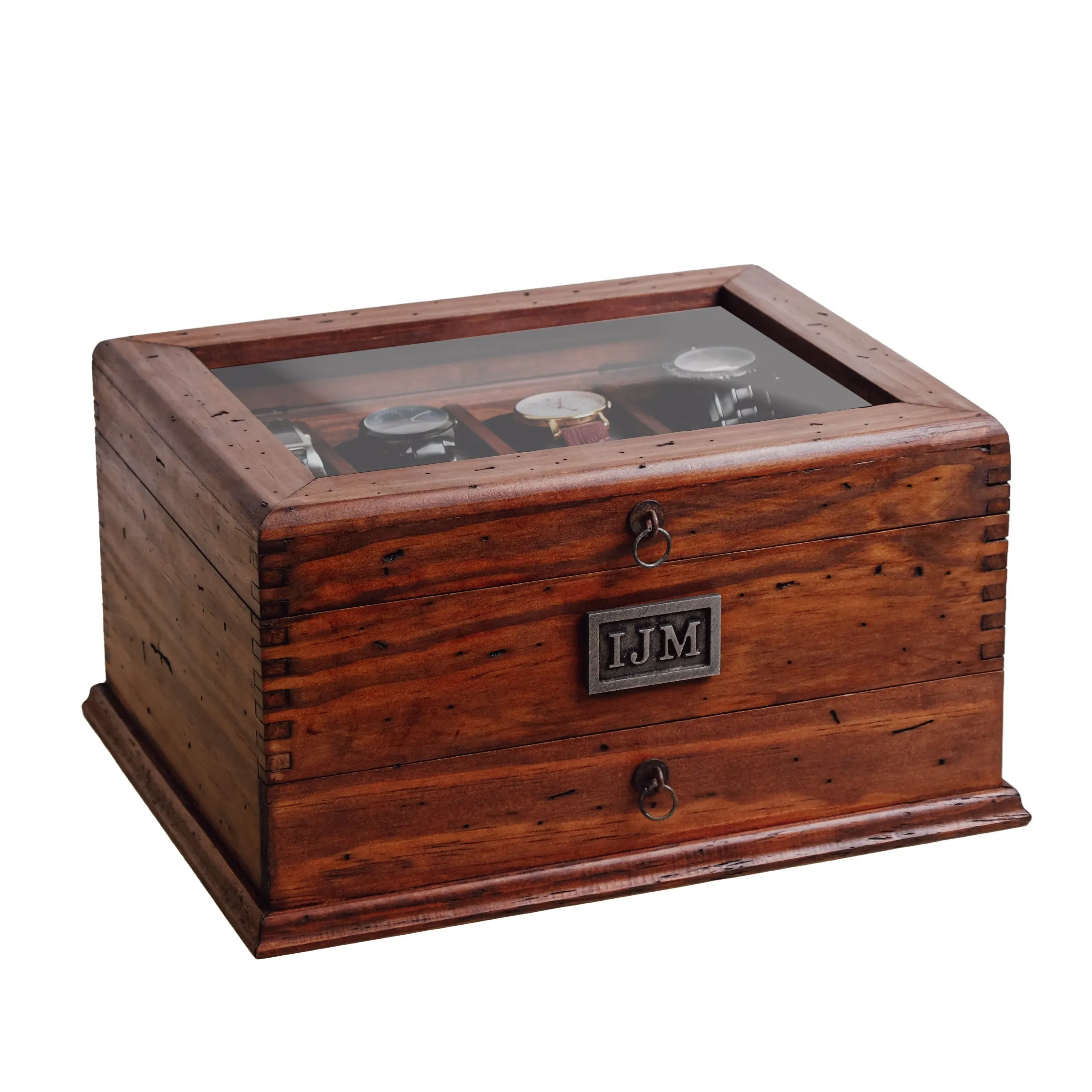 Watch Box for 8 Watches with Drawer