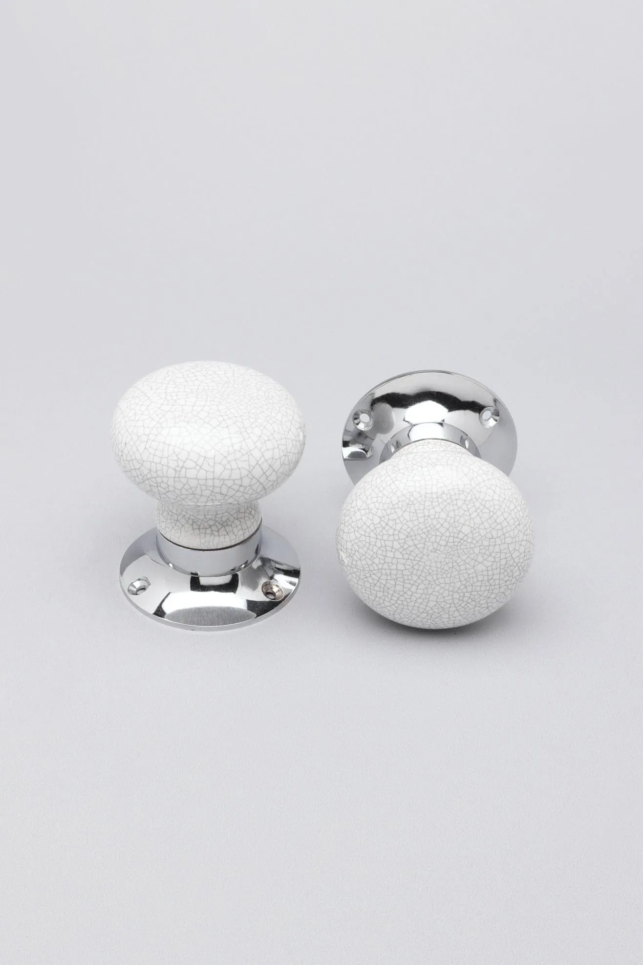White Crackle Room Door Mortice Door Knobs Set