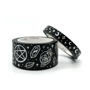 Witchy Vibes (Black) Washi Tape Set (Holo Foil)