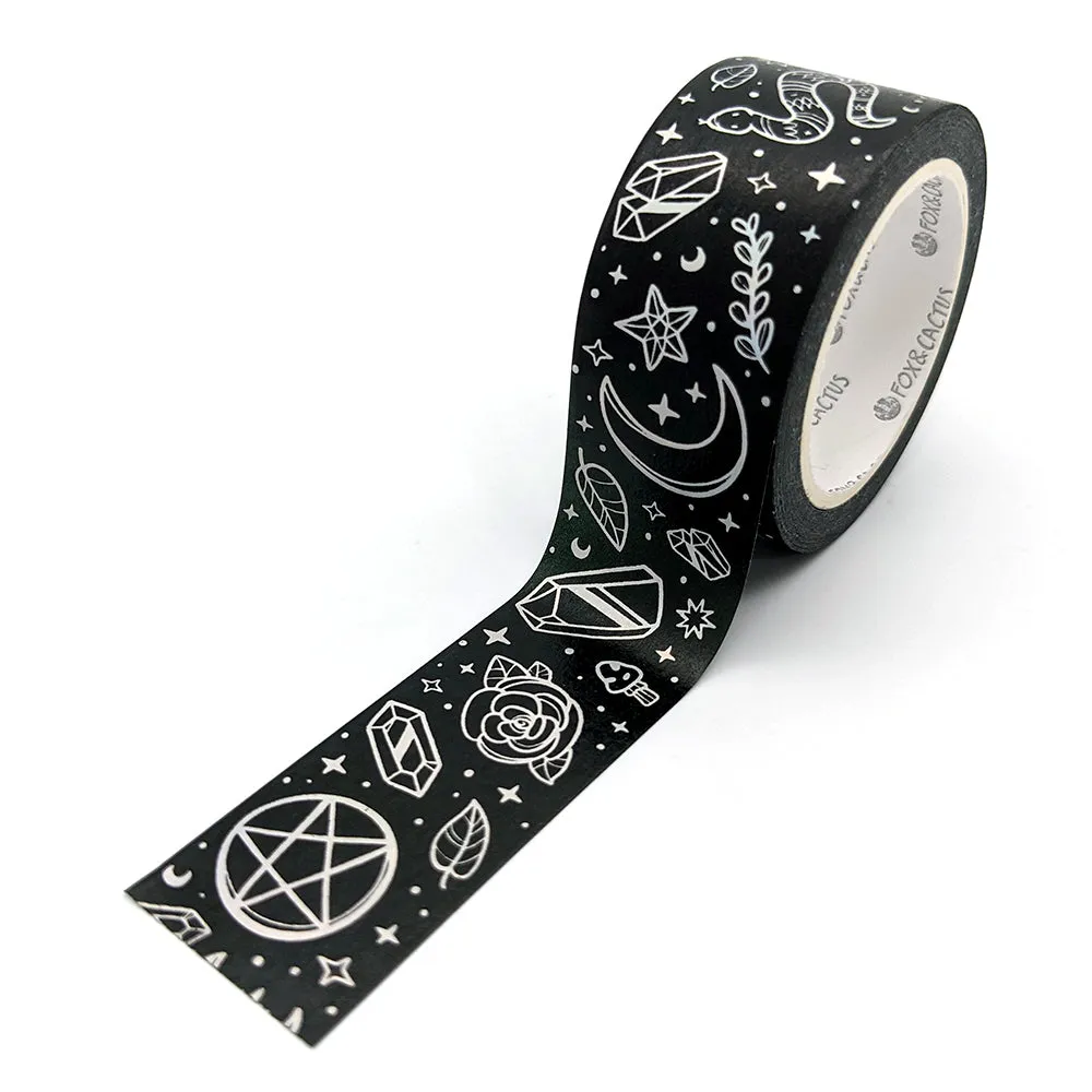 Witchy Vibes (Black) Washi Tape Set (Holo Foil)